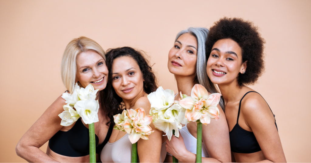 women with flowers