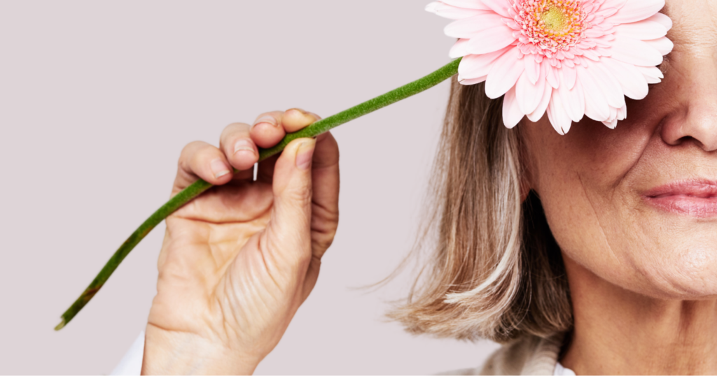 Lady with flower