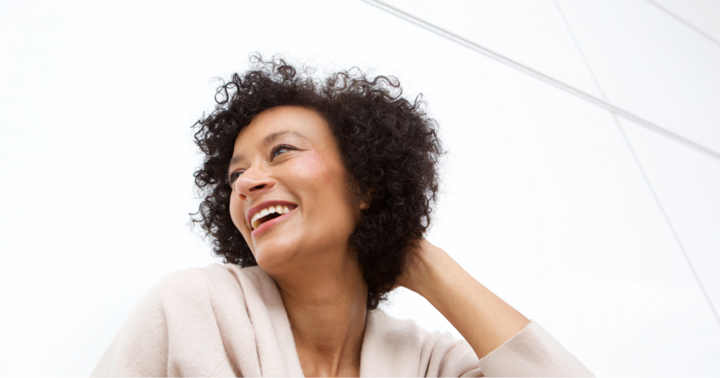 woman and white background