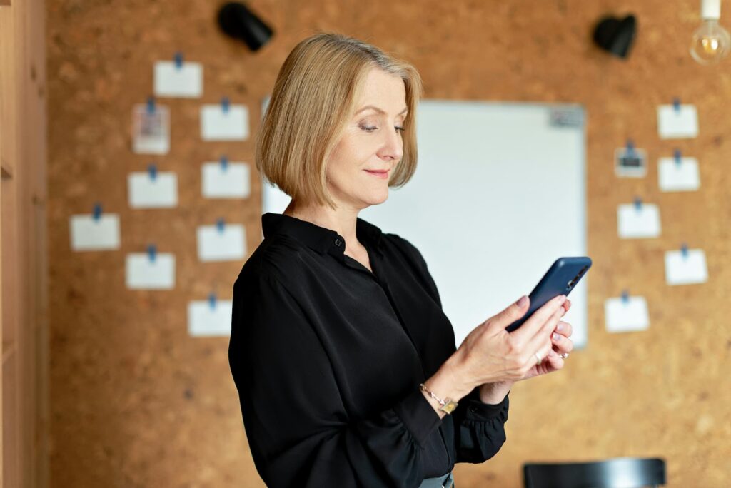 Woman on her phone